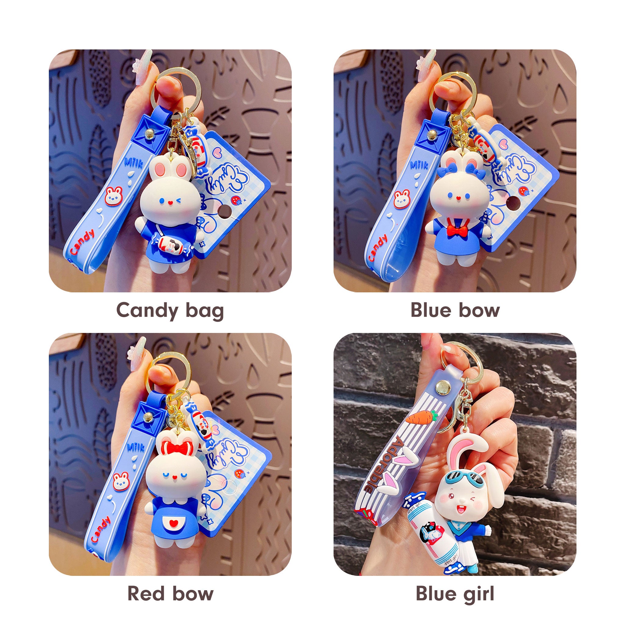 White Rabbit Creamy Candy Keychain