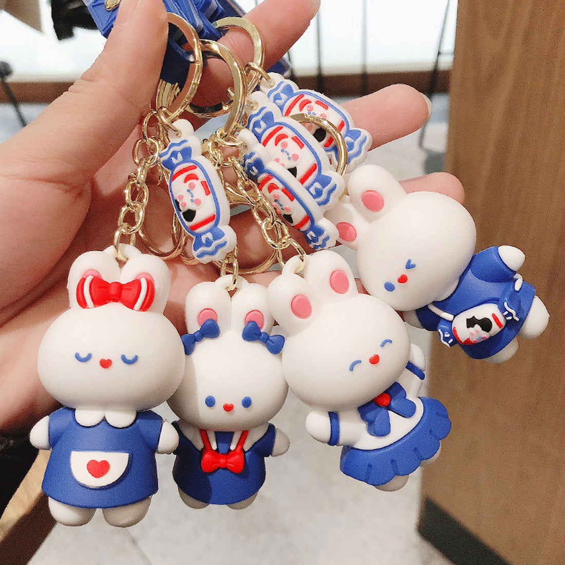 White Rabbit Creamy Candy Keychain