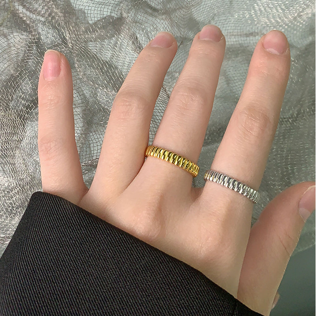 Unique Gear Open Ring