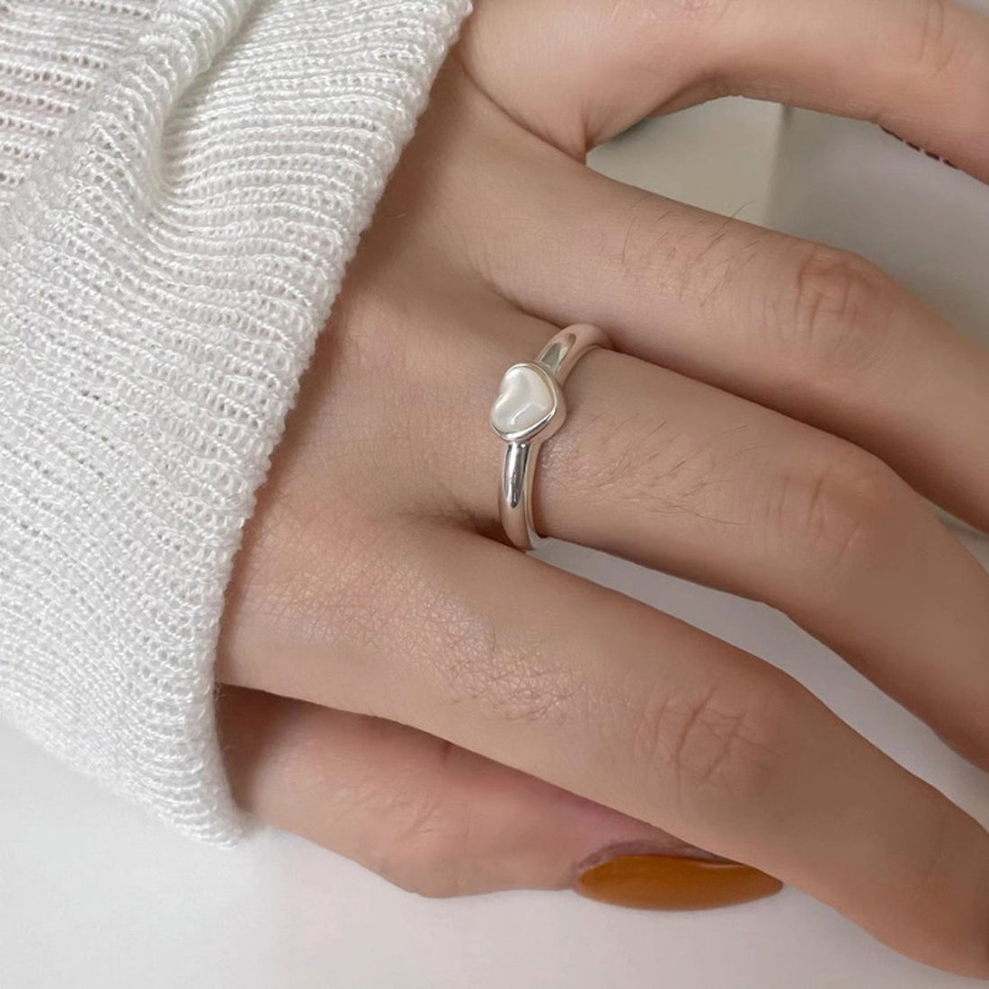Heart Seashell Ring