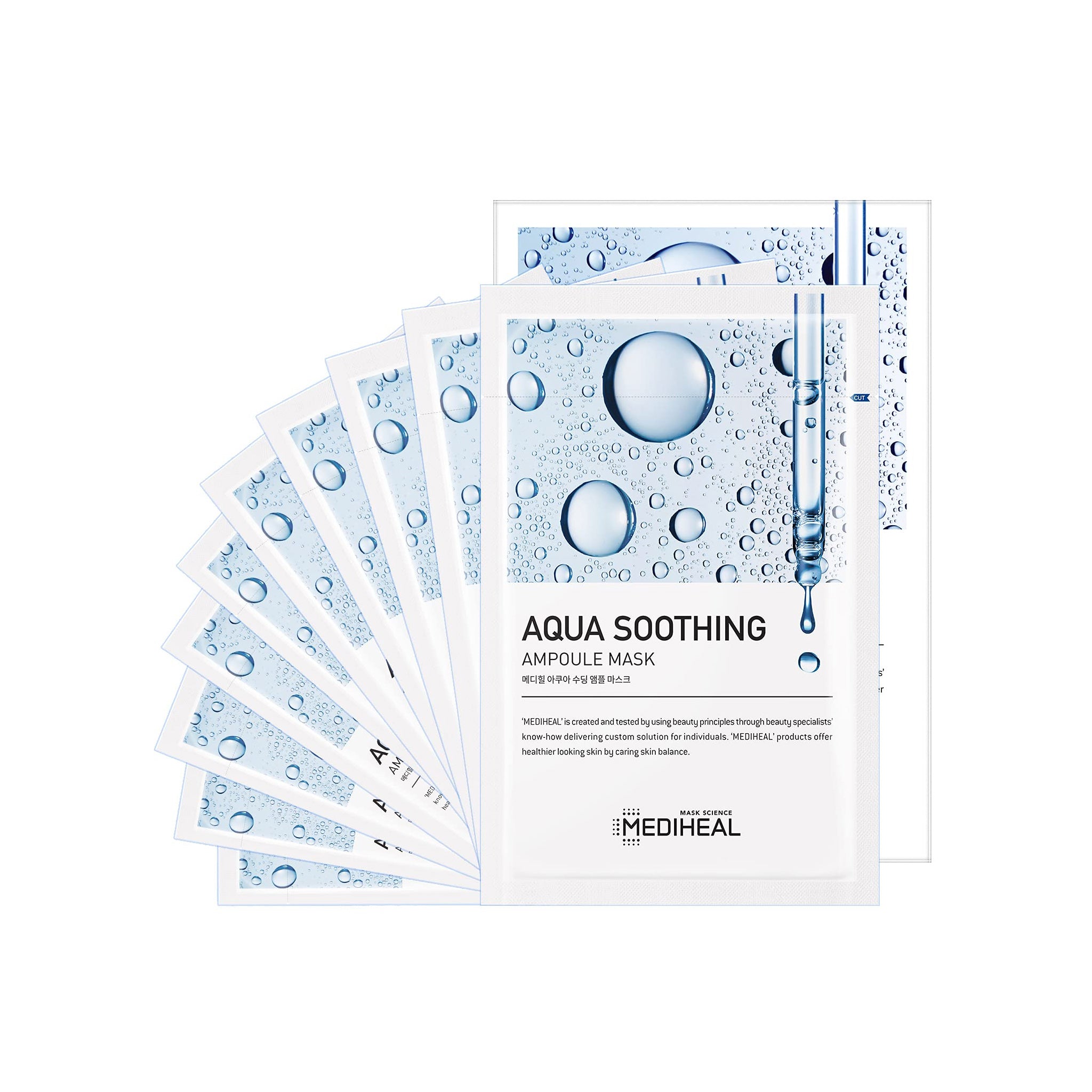 MEDIHEAL Aqua Soothing Ampoule Mask 10 pcs