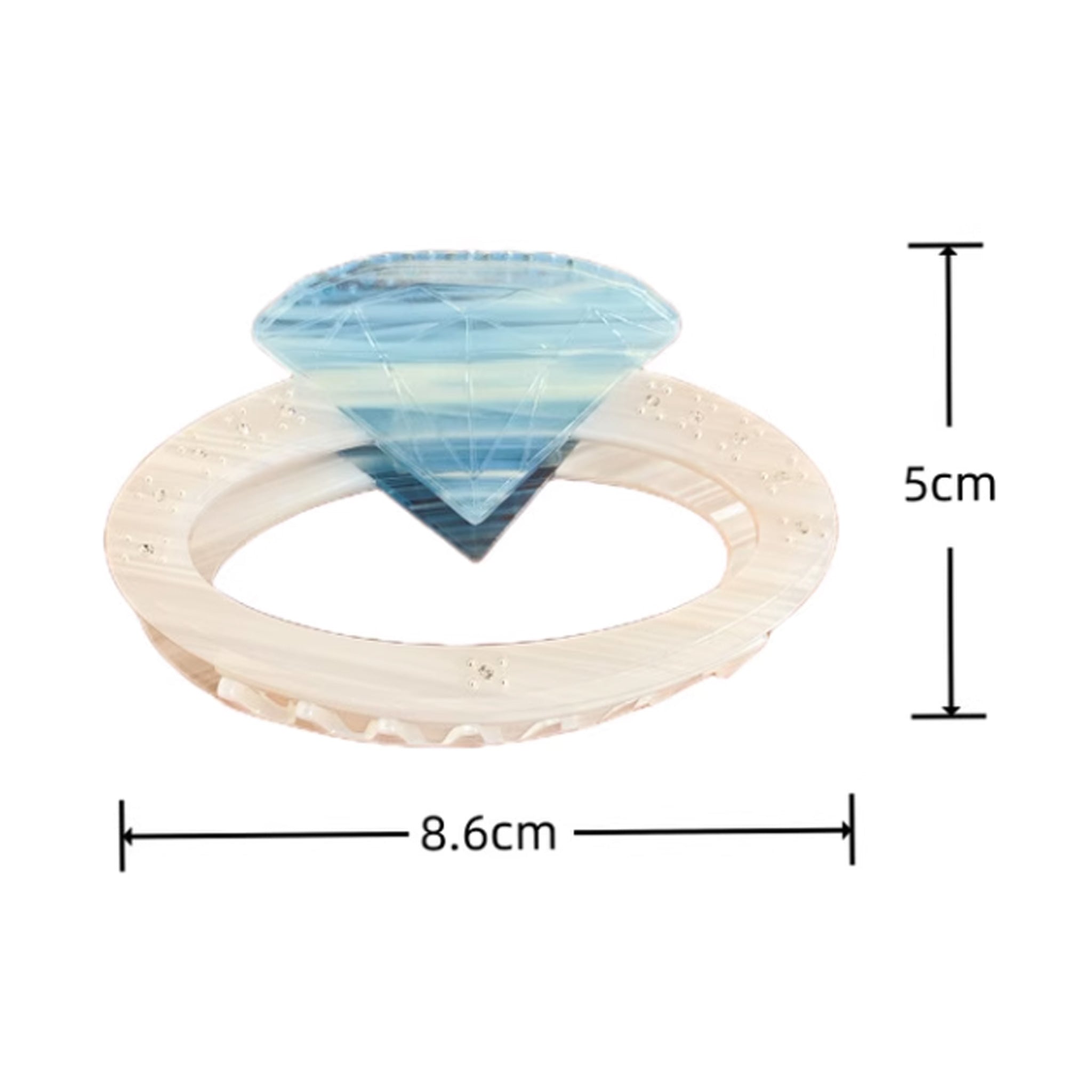 几何钻戒形状抓夹 2 款 1件
