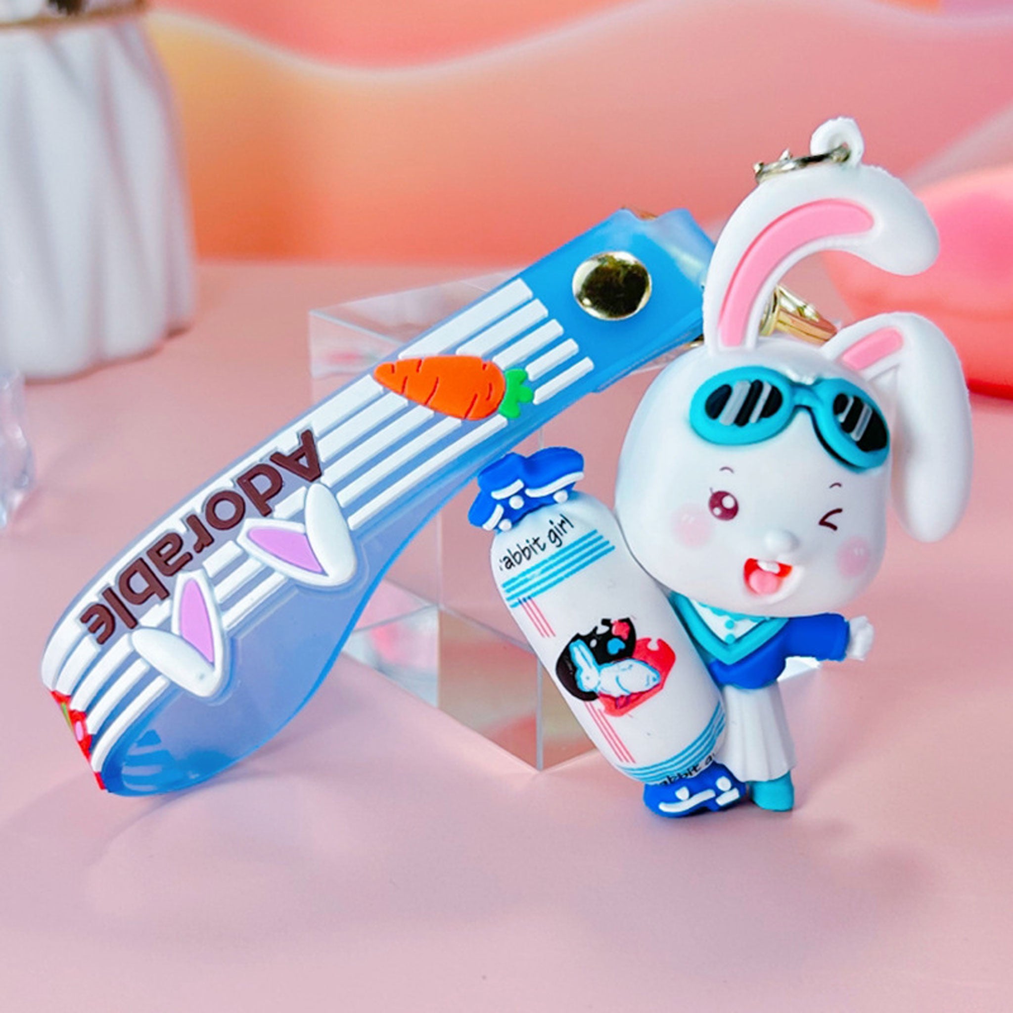White Rabbit Creamy Candy Keychain