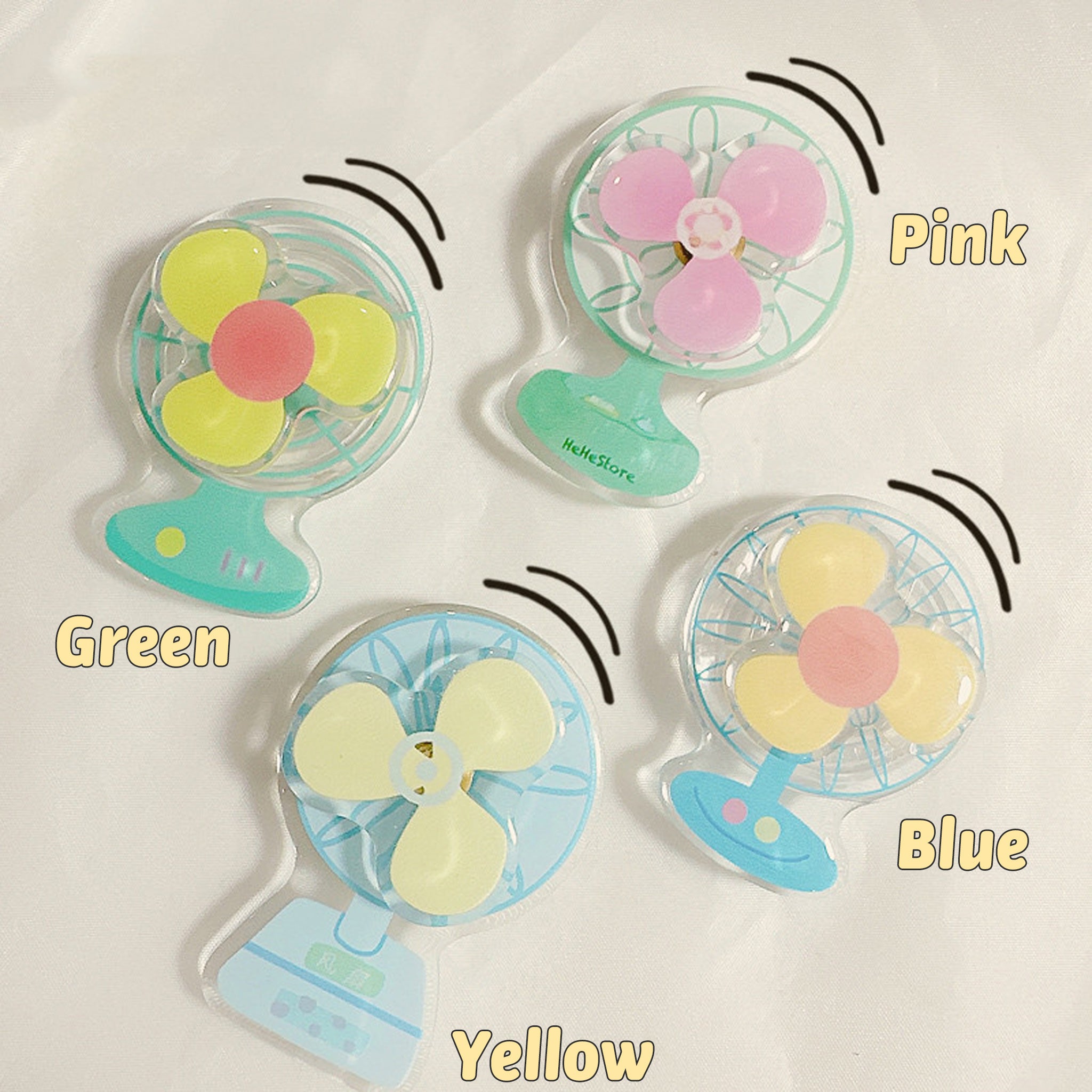 3D Rotating Mini Fan Phone Grip Stand Holder