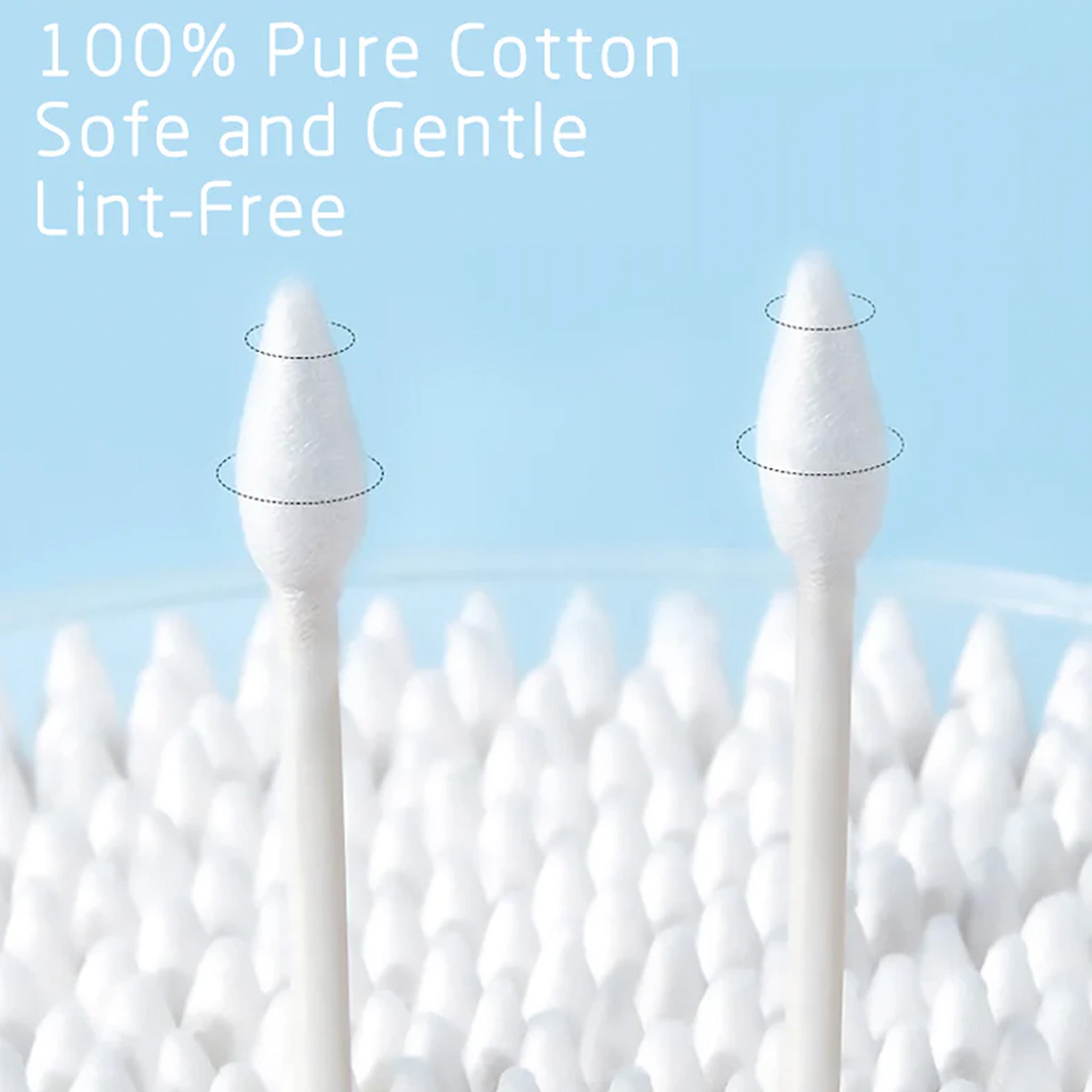 SHINO Dual 100% Organic Cotton Swabs