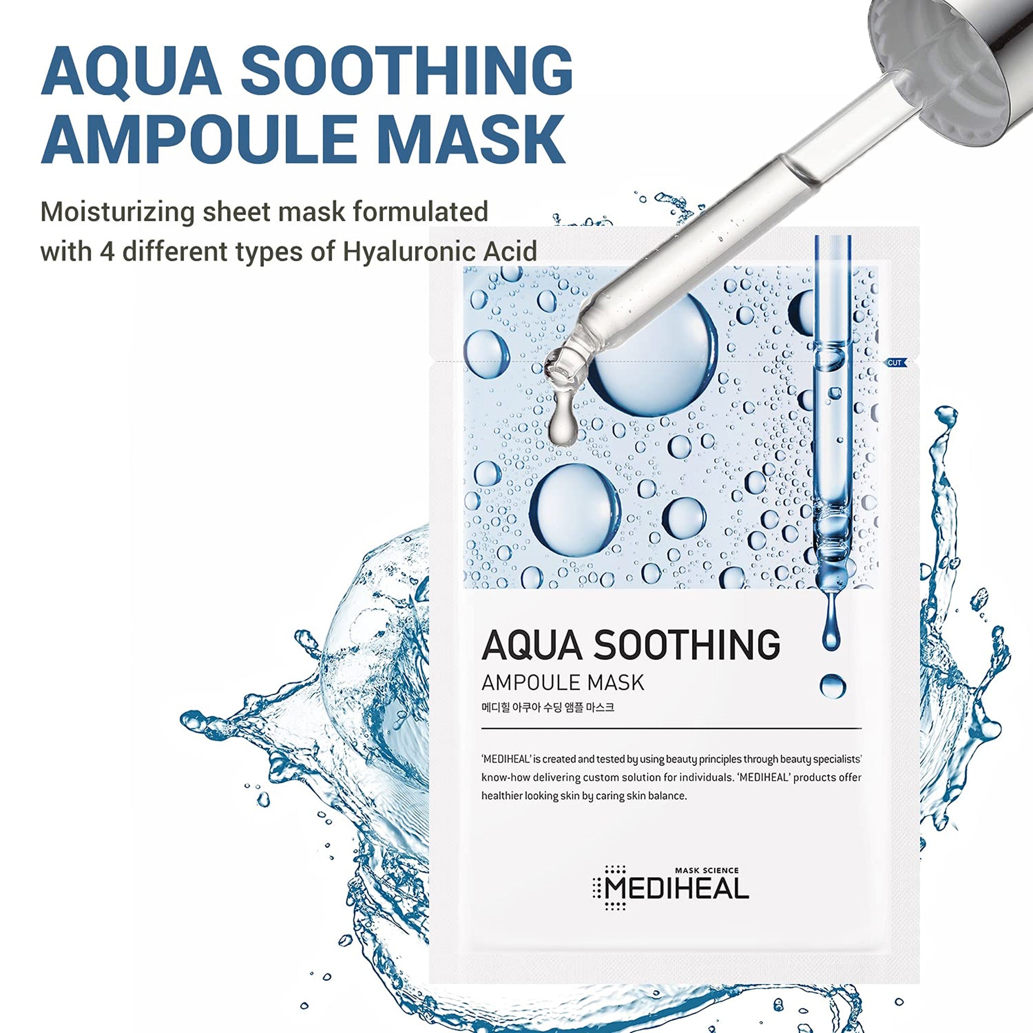 MEDIHEAL Aqua Soothing Ampoule Mask 10 pcs