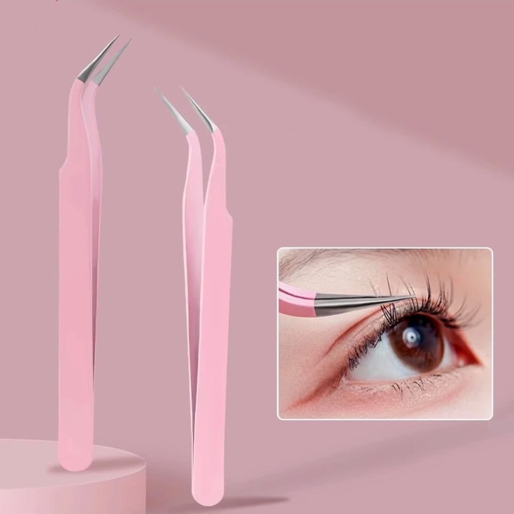 Arrebol Pink Tweezer 1 for false eyelashes application