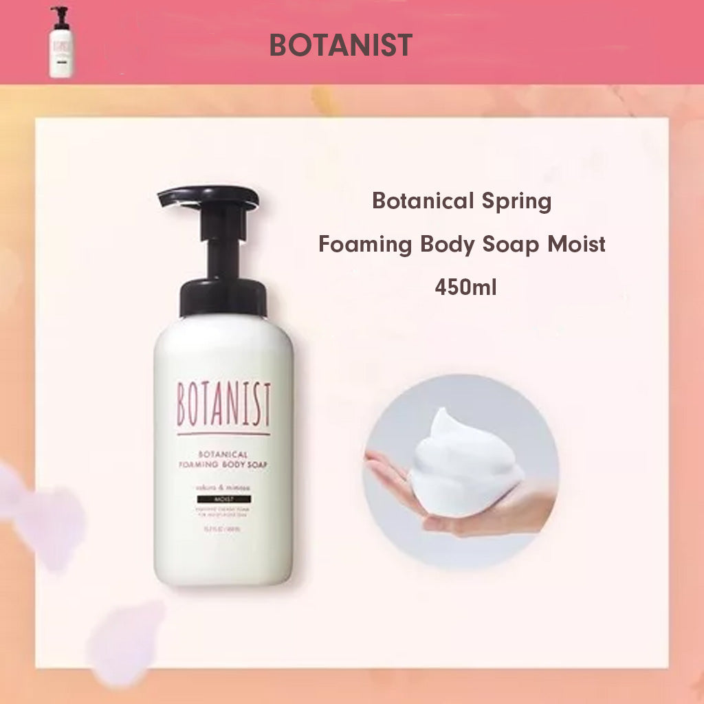 BOTANIST Botanical Spring Foaming Body Soap Moist 450ml-sakura & minosa