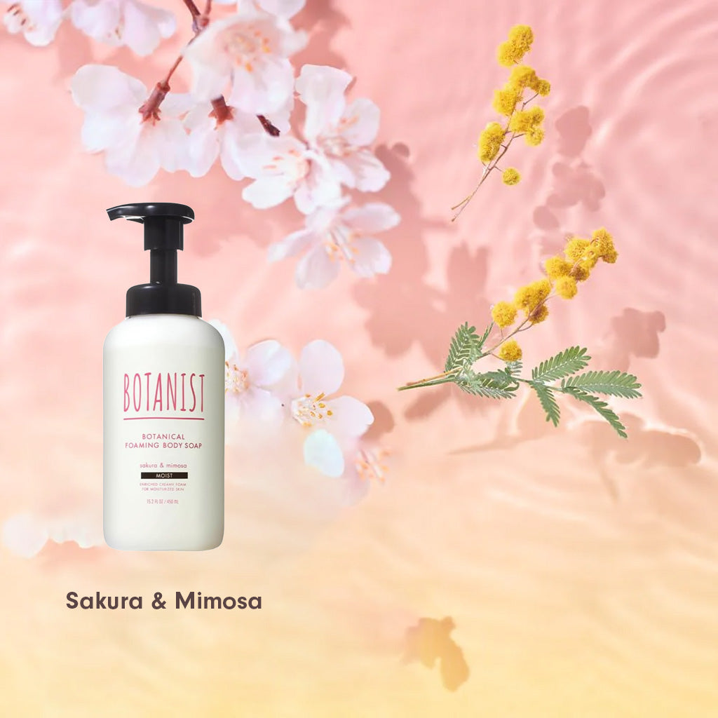 BOTANIST Botanical Spring Foaming Body Soap Moist 450ml-sakura & minosa