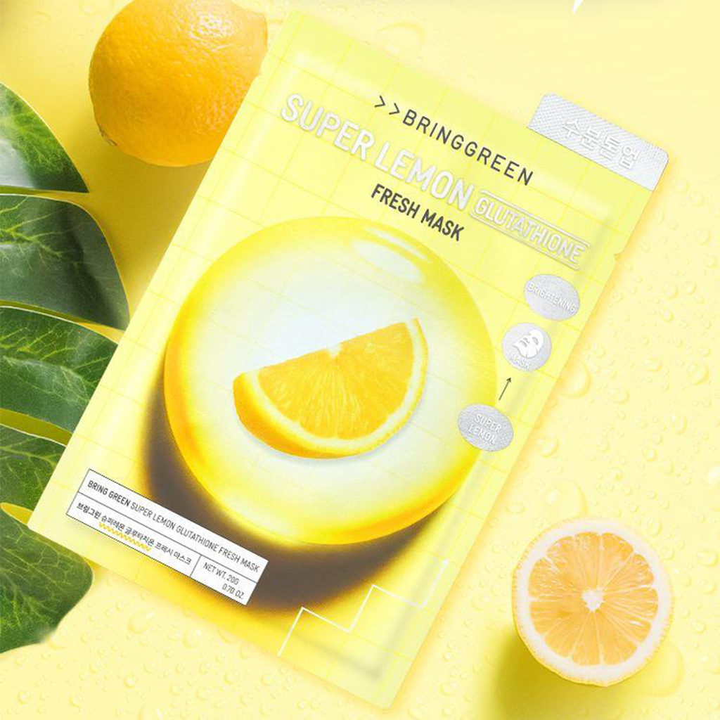 BRINGGREEN Super Lemon Glutathione Fresh Mask 10pcs