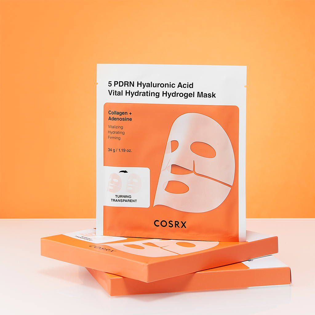 COSRX 5 PDRN Hyaluronic Acid Vital Hydrating Hydrogel Mask 3pcs