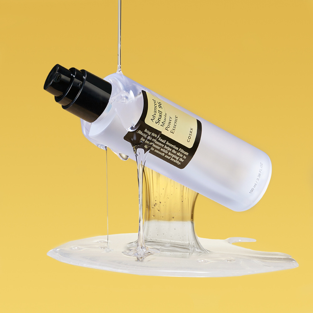 Enriched with 96.3% skin-boosting snail secretion filtrate, this lightweight essence quickly absorbs into the skin, providing a natural, inner glow.