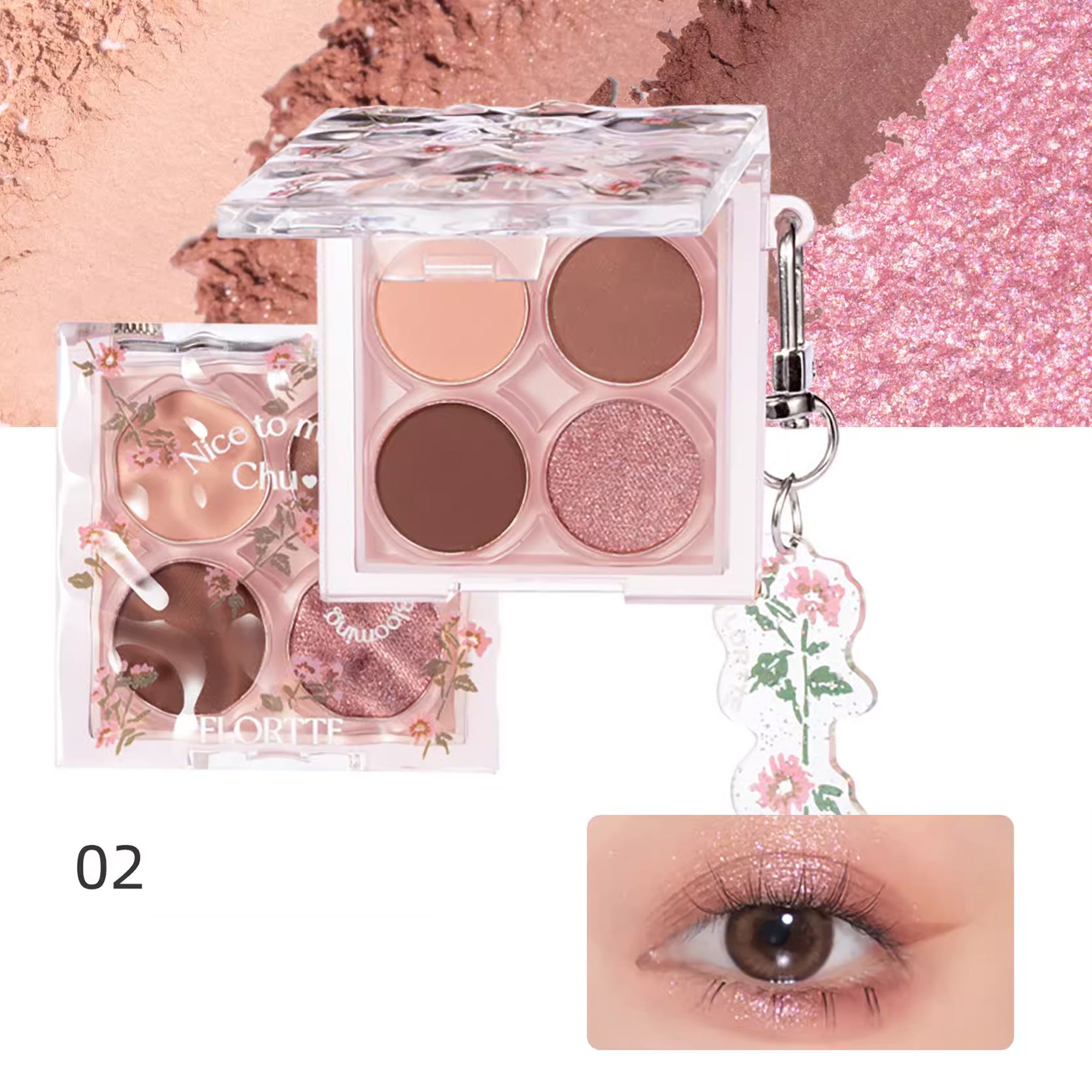 FLORTTE Nice to Meet Chu 4-color Eyeshadow Palette