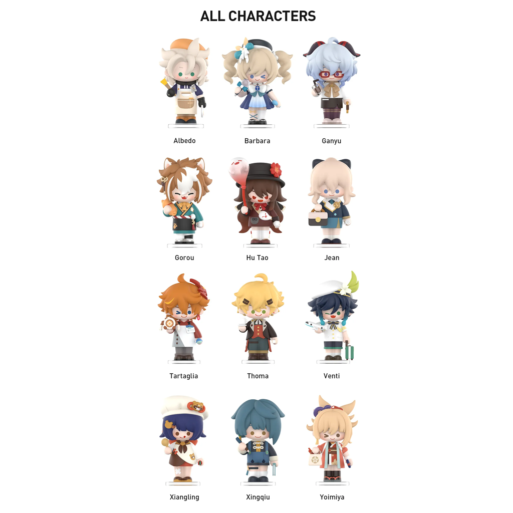 POP MART Genshin Impact Dress-Up Dreams Themed Chibi Series Figures Blind Box