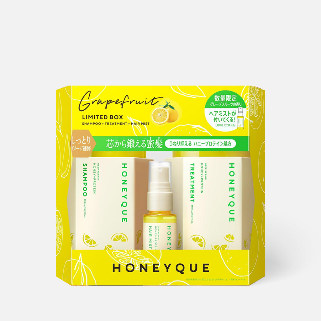 HONEYQUE Grapefruit Hair Care Limited Box Yellow 450 ml+450 ml+30 ml
