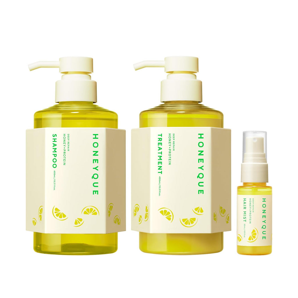 HONEYQUE Grapefruit Hair Care Limited Box Yellow 450 ml+450 ml+30 ml