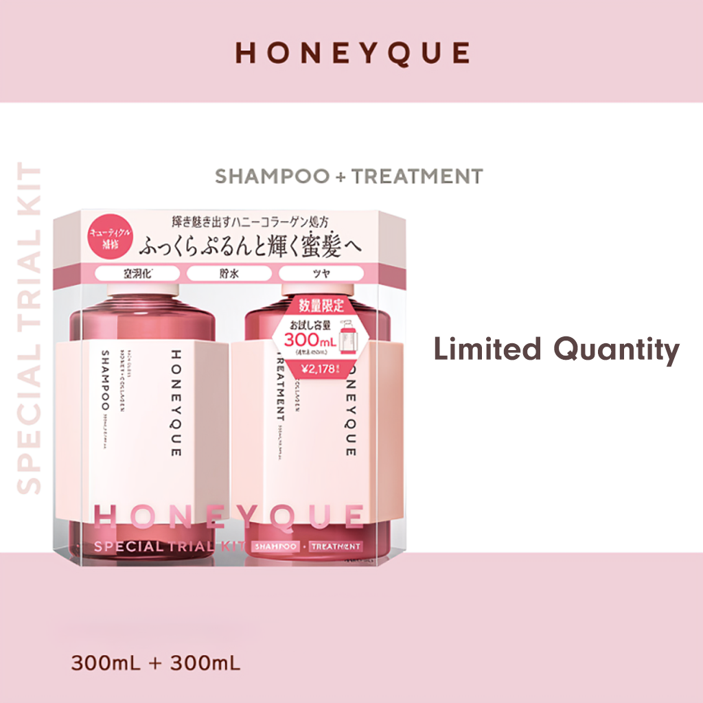HONEYQUE Rich Gloss Honey Collagen Trial Size Kit 300 ml + 300 ml