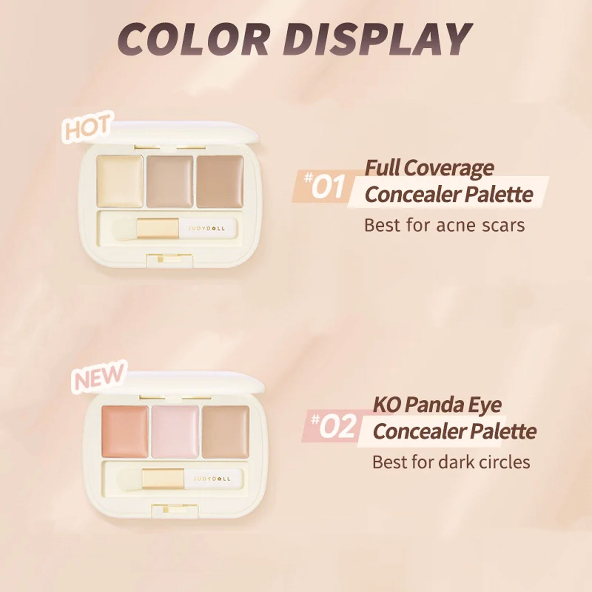 JUDYDOLL Three-Shades Concealer Palette 2.7 g