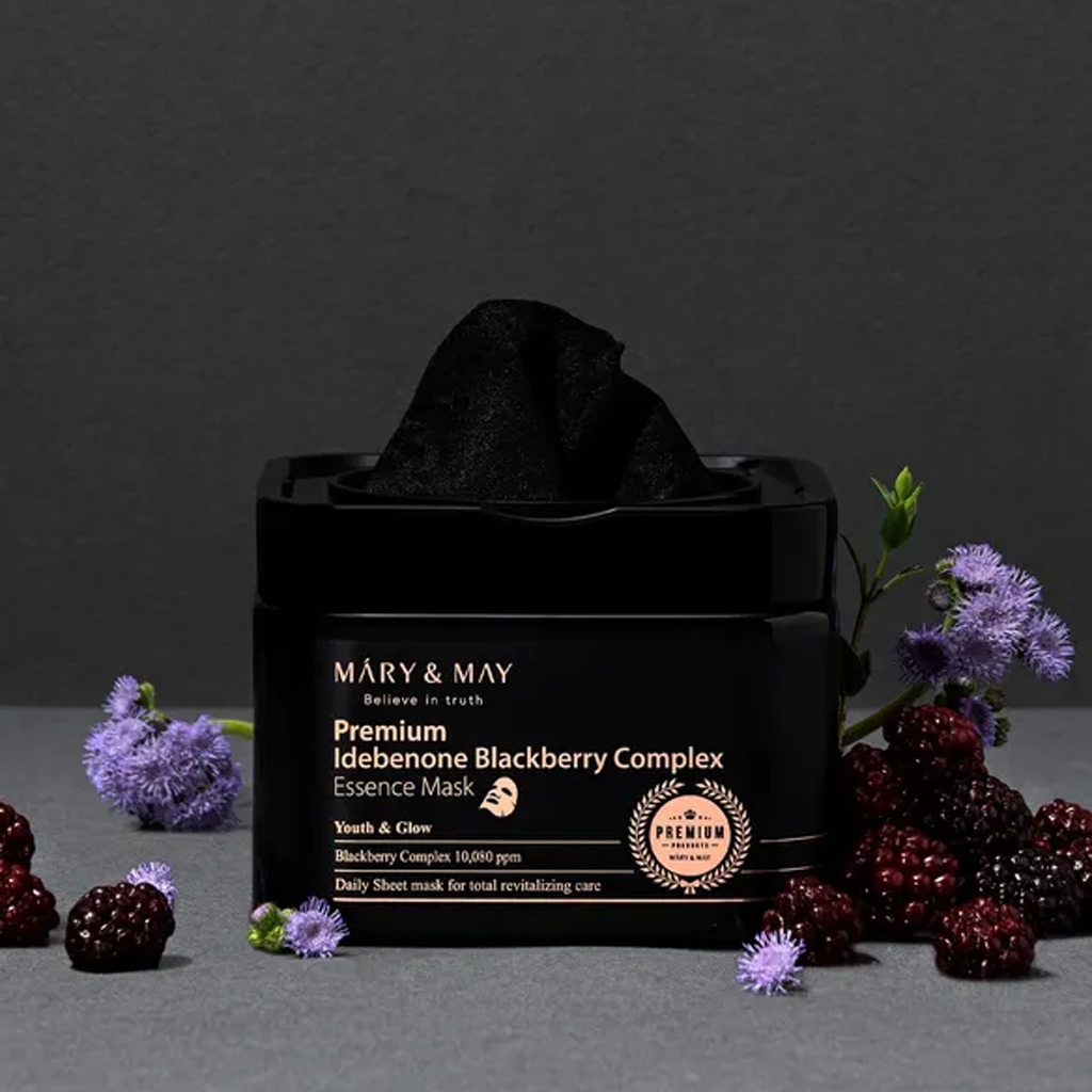 Mary & May Premium Idebenon Blackberry Complex Essence Mask 20 pcs