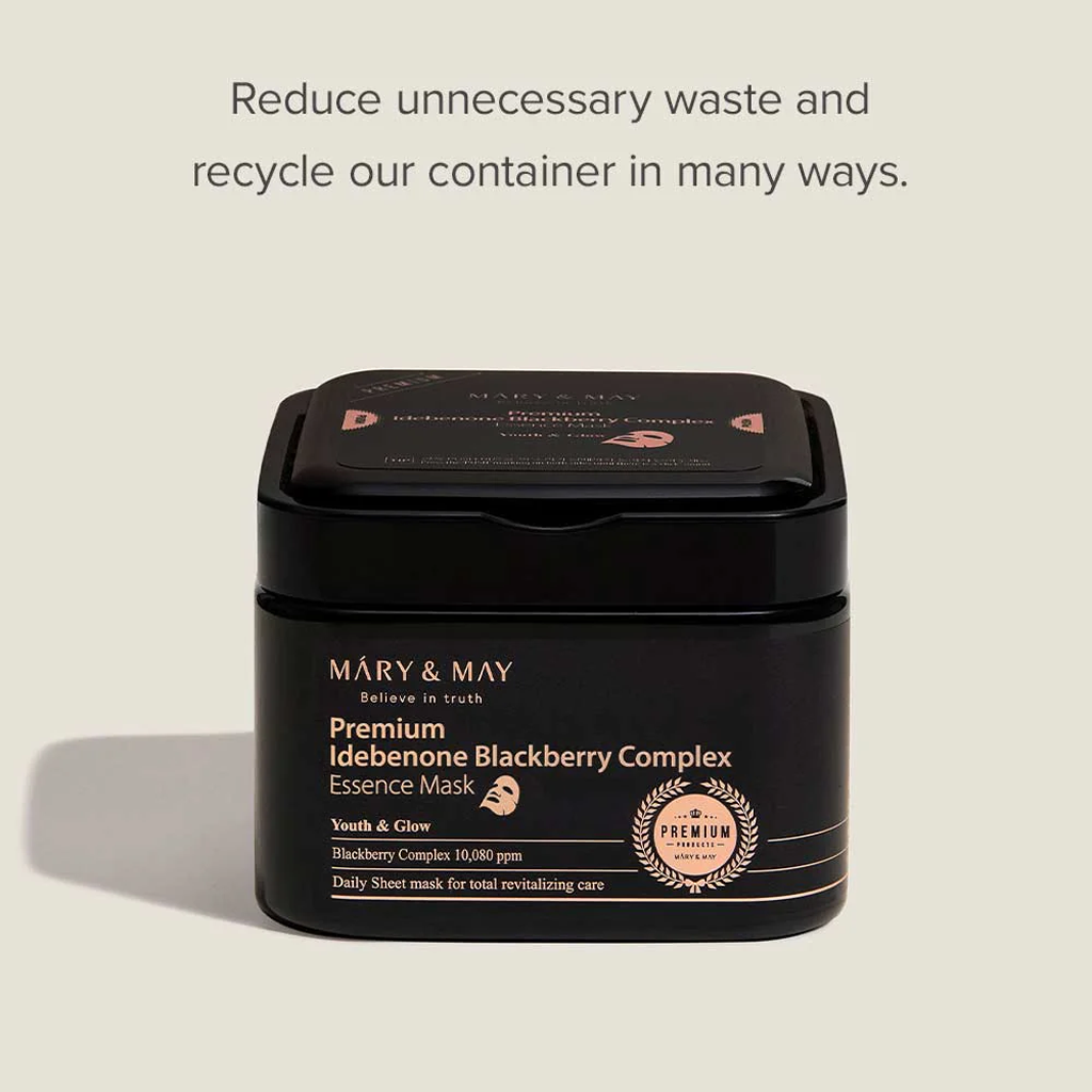 MARY & MAY Idebenon 高级黑莓复合精华面膜 20 片