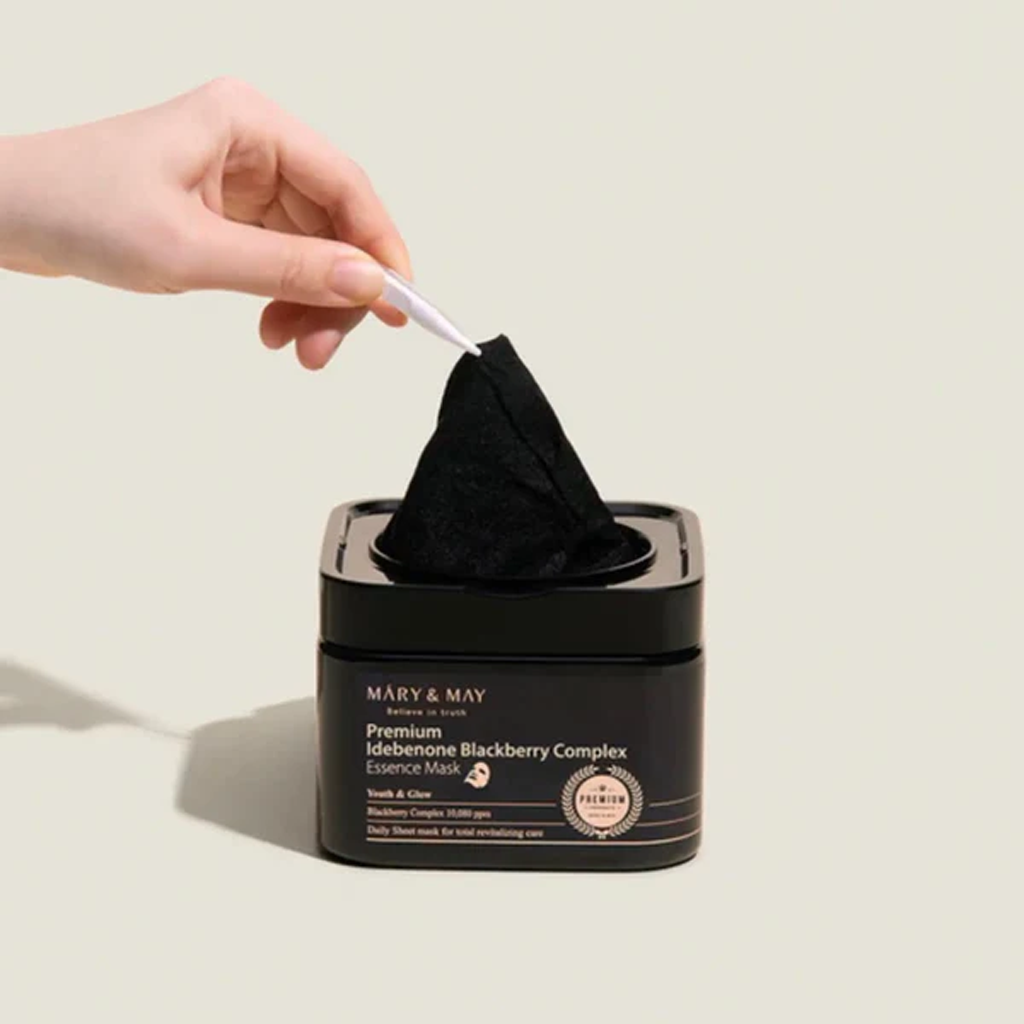 MARY & MAY Idebenon 高级黑莓复合精华面膜 20 片