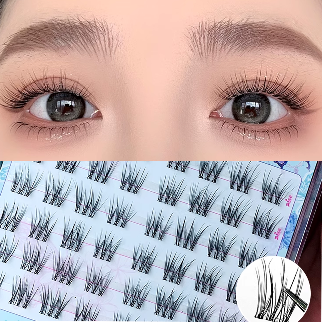 MJSP Glue-Free Fluffy French Style False Eyelashes 6 Rows