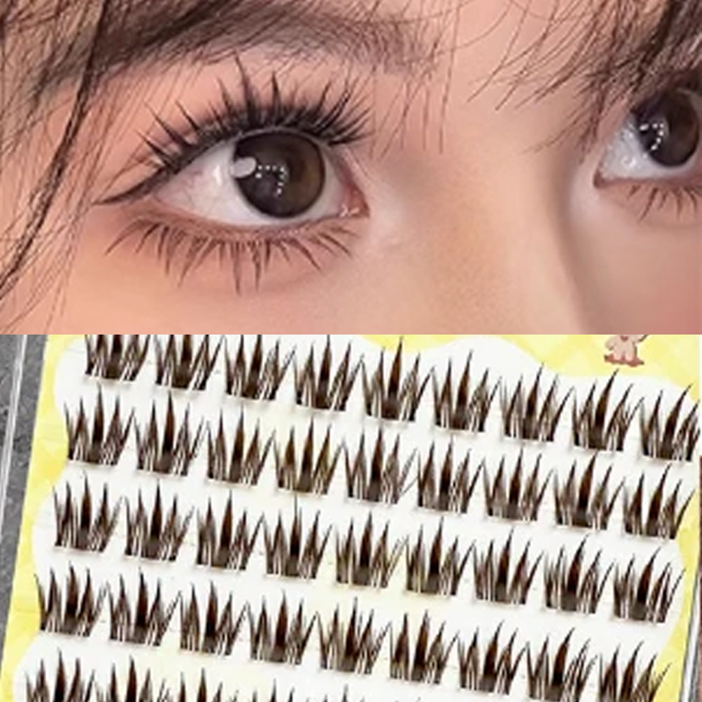 MJSP Glue-Free Gold Bear Brown False Eyelashes