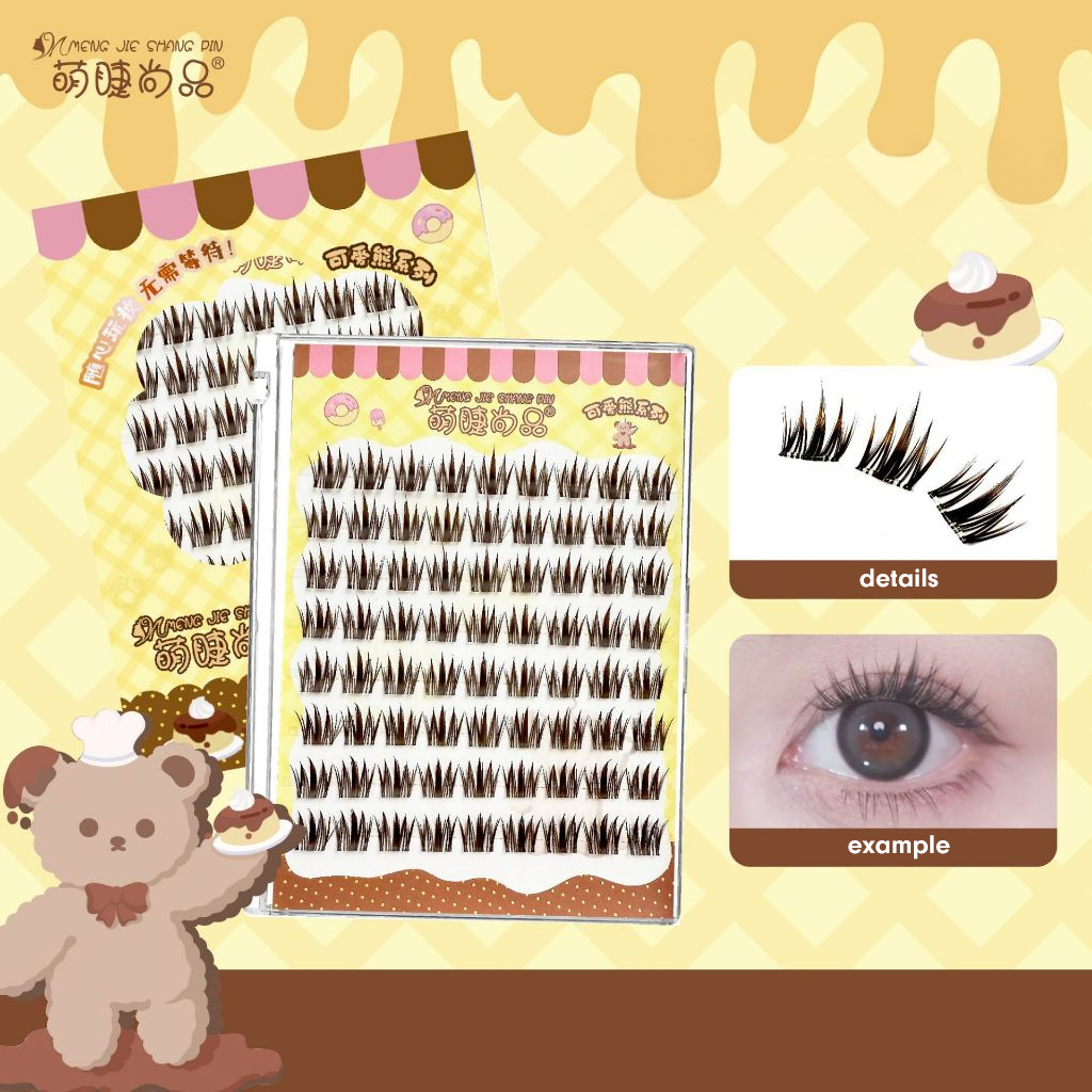 MJSP Glue-Free Gold Bear Brown False Eyelashes