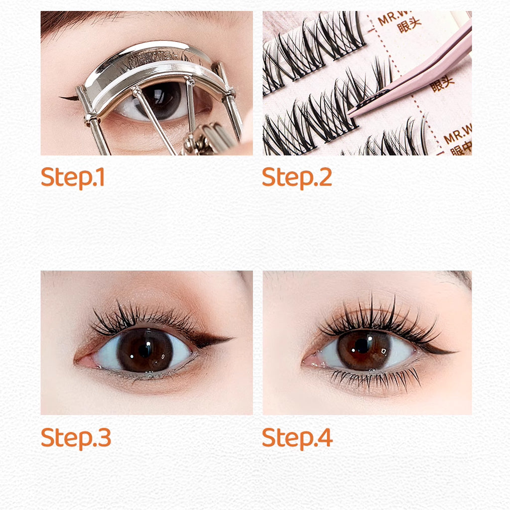 MR.WISH Glue-Free False Eyelashes - Double-pointed Lamb Horns