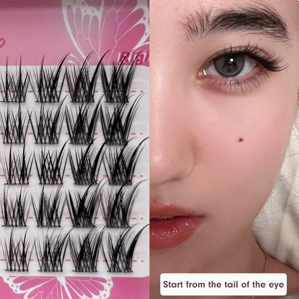 NANALASHES新品「蝴蝶仙子」蝶系J翘婴儿弯假睫毛 60 片