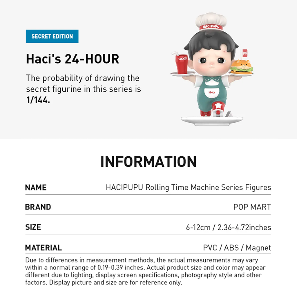 POP MART HACIPUPU Rolling Time Machine Series Figures Blind Box