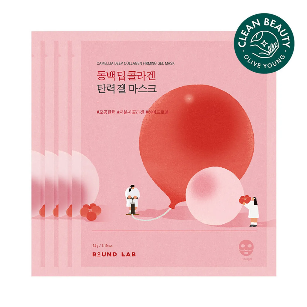 Round Lab Camellia Deep Collagen Firming Gel Mask 4 pcs