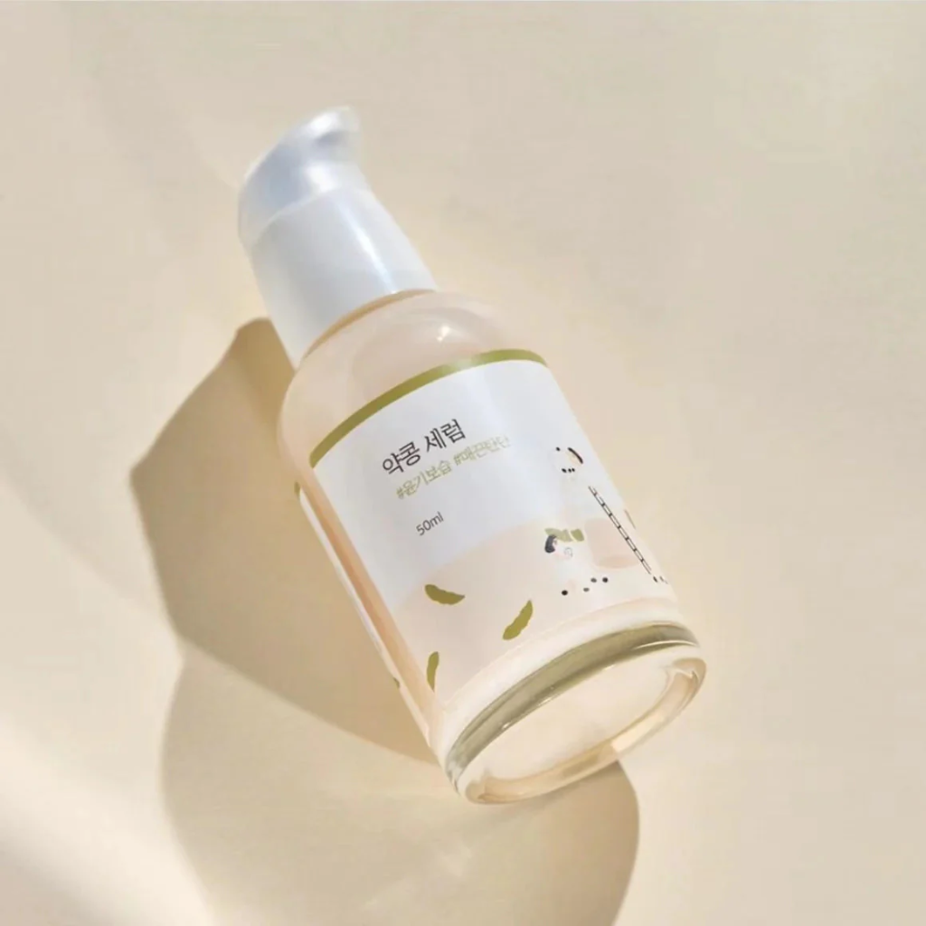 Elevate your skincare routine with ROUND LAB Soybean Serum, a hydrating essence enriched with nutrient-rich soybean extract and soothing ingredients.