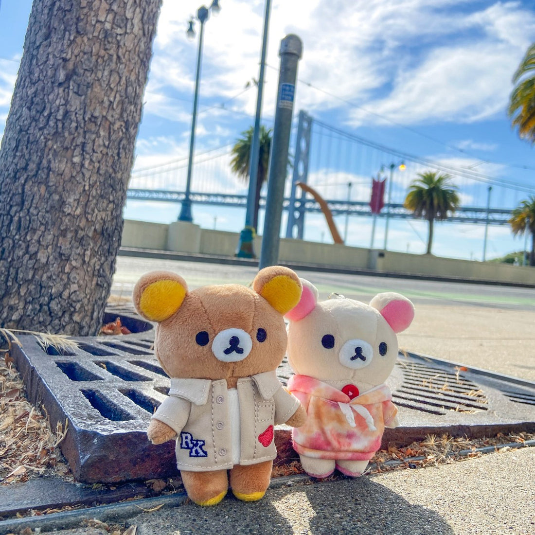 San-X Original Rilakkuma&Friend Streetwear Series Keychain Plush