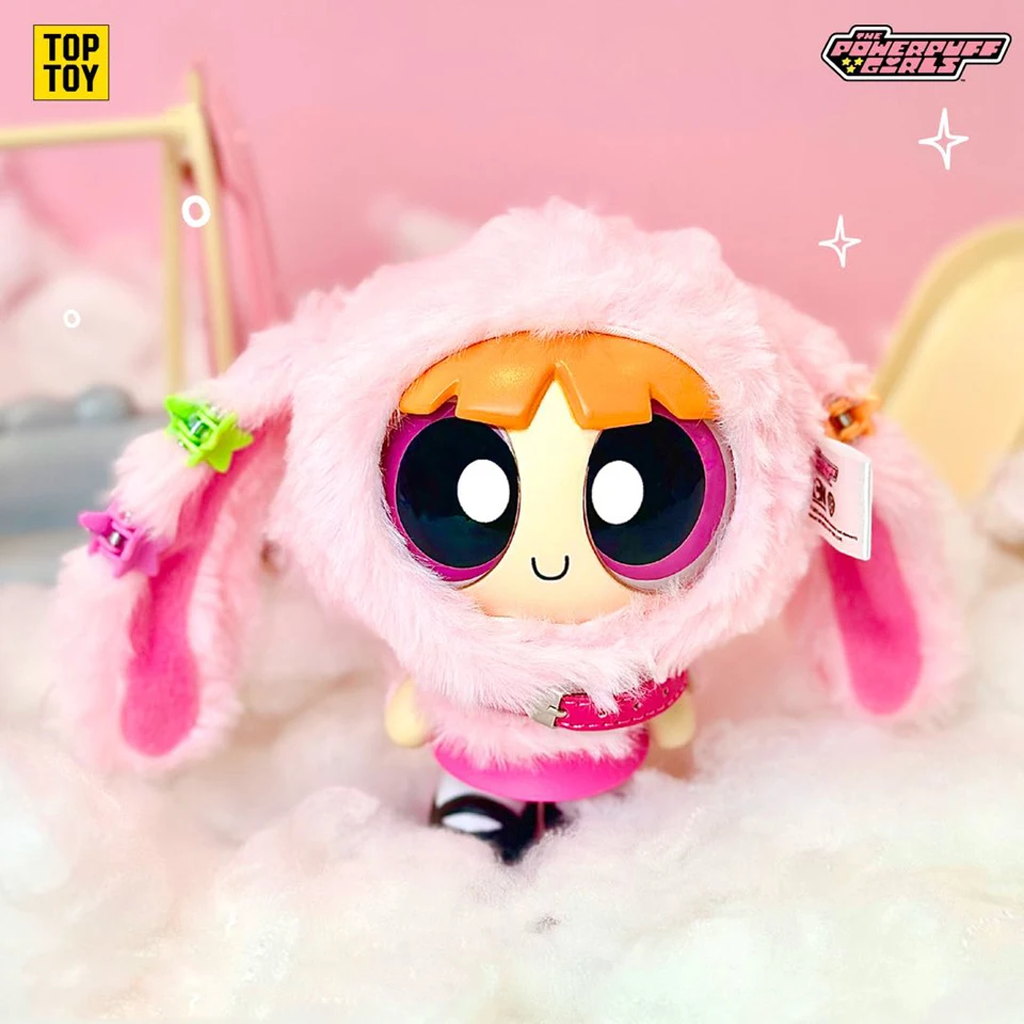 Top Toy Powerpuff Girls Cloak Doll Vinyl Plush Toy Cute Doll Ornament Blind Box