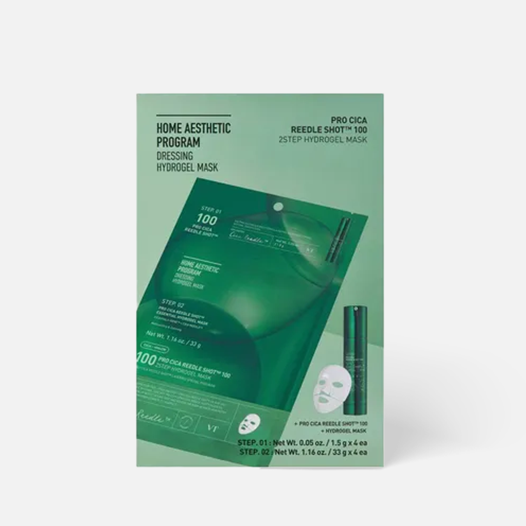 VT Pro Cica Reedle Shot 100 2Step Hydrogel Mask 1 box/4 pcs