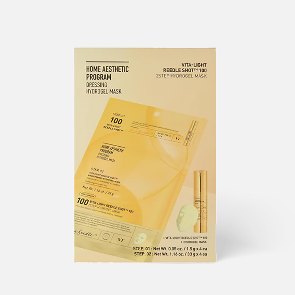VT Vita-light Reedle Shot 100 2Step Hydrogel Mask 1 box/4 pcs