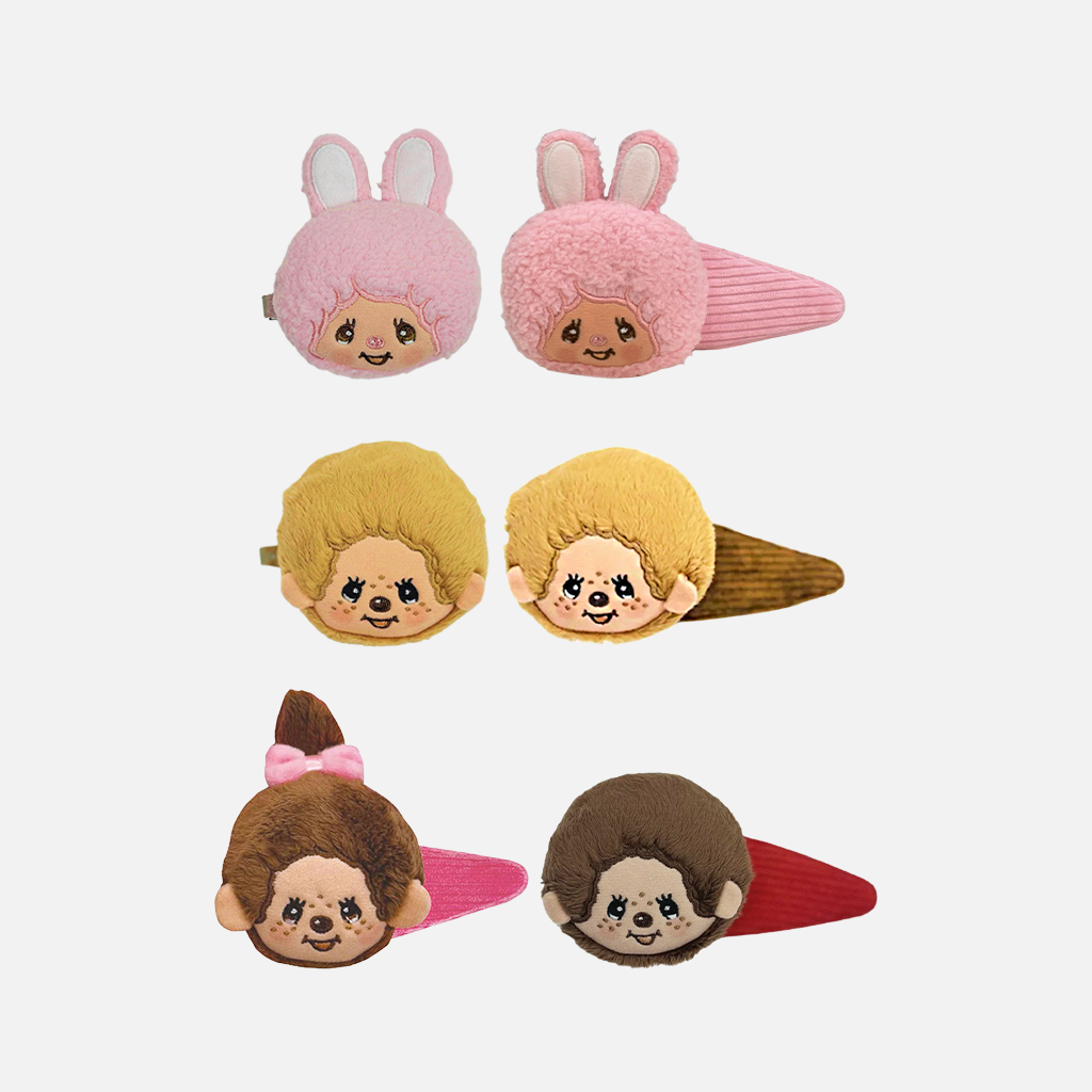 Aiplanning Monchhichi Big Plush Head Hair Clip 1 pc