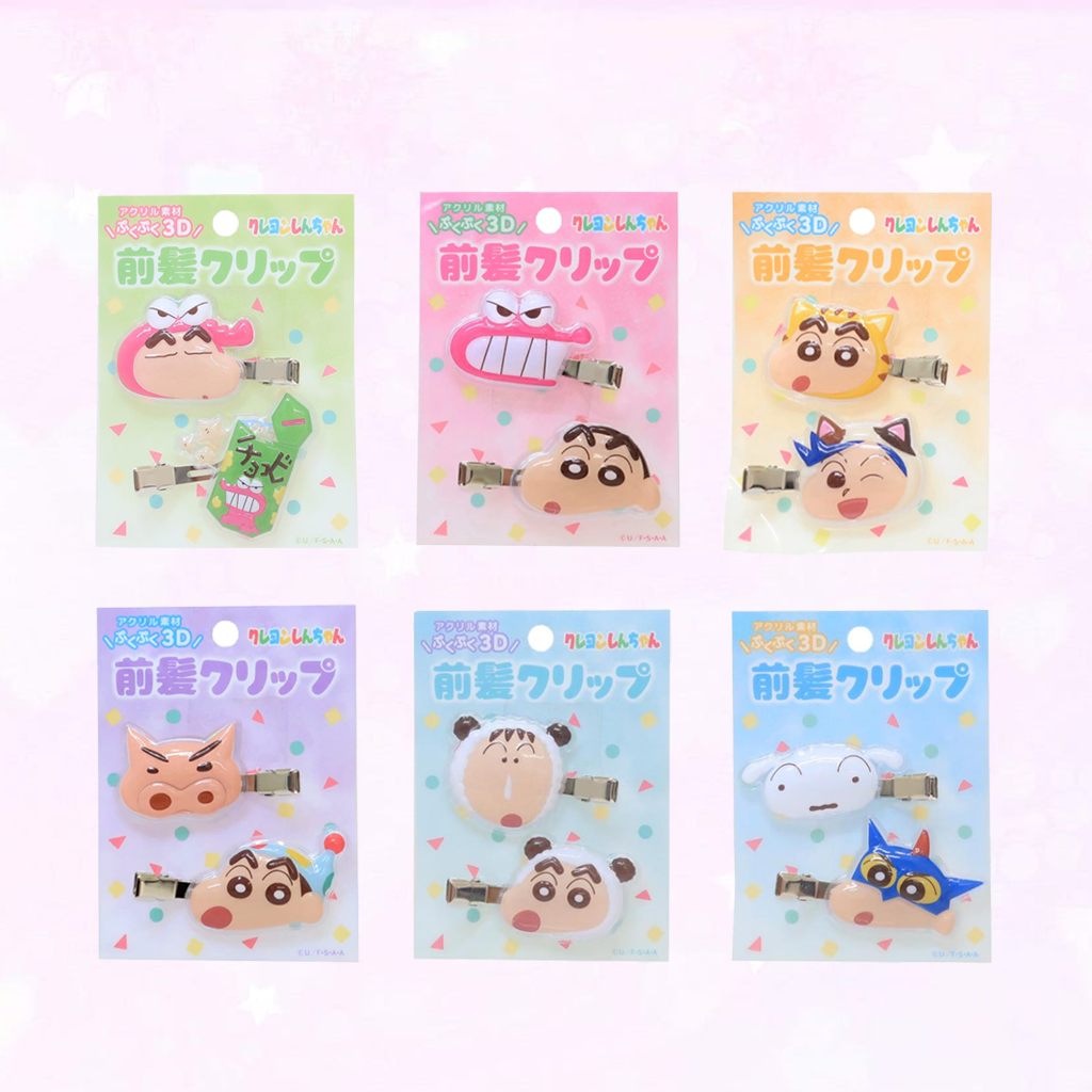 aiplanning Crayon Shin-chan Three-Dimensional Acrylic Bang Clip 2 pcs