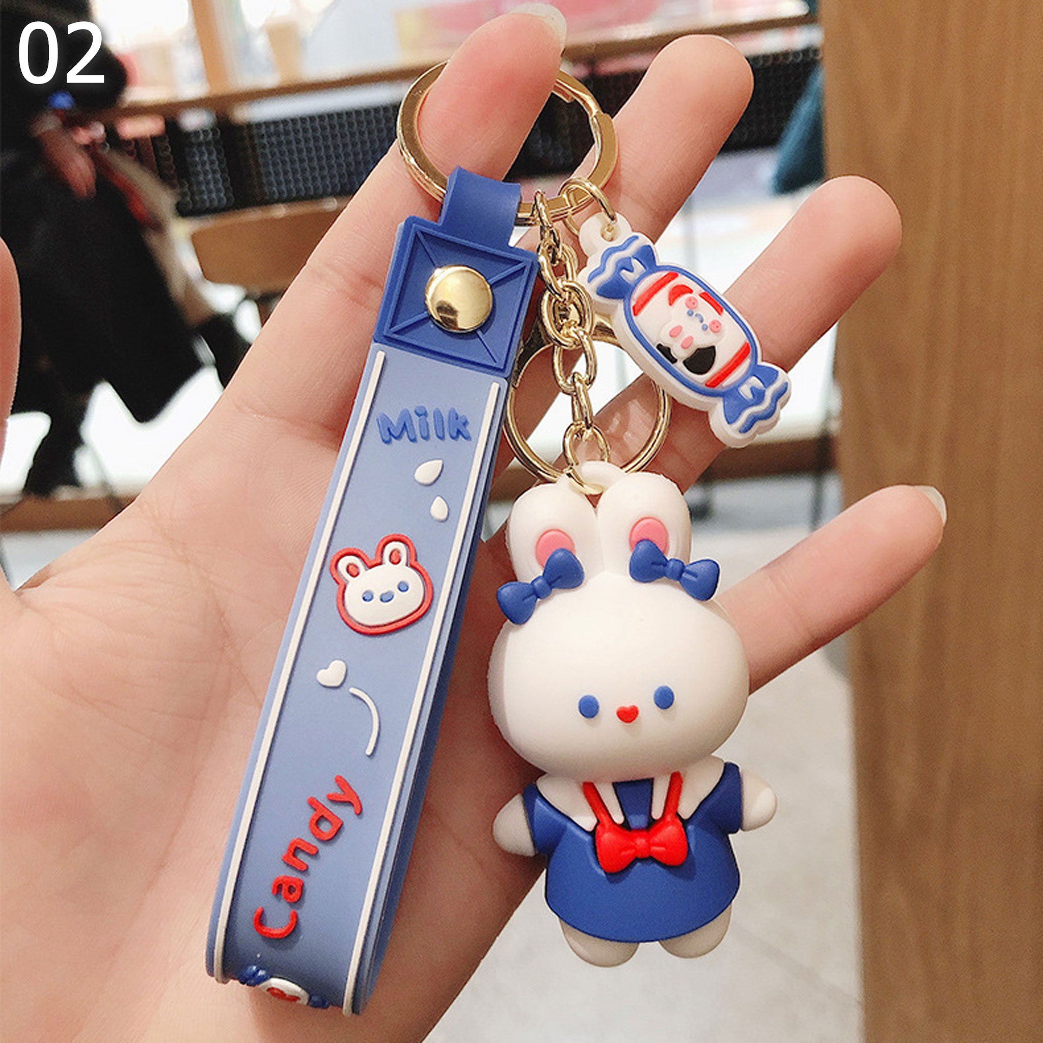 White Rabbit Creamy Candy Keychain