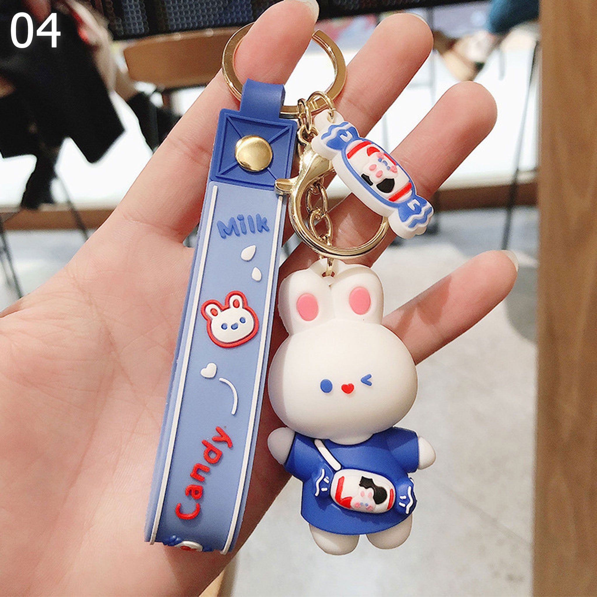 White Rabbit Creamy Candy Keychain