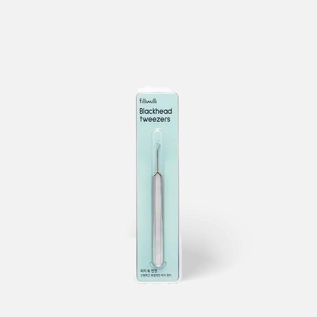 these stainless steel tweezers gently press and lift impurities from pores without harsh irritation