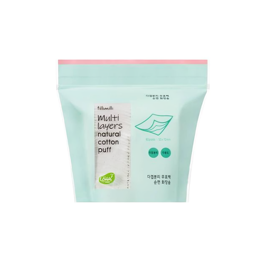 fillimilli Multi Layers Natural Cotton Puff 80 pcs