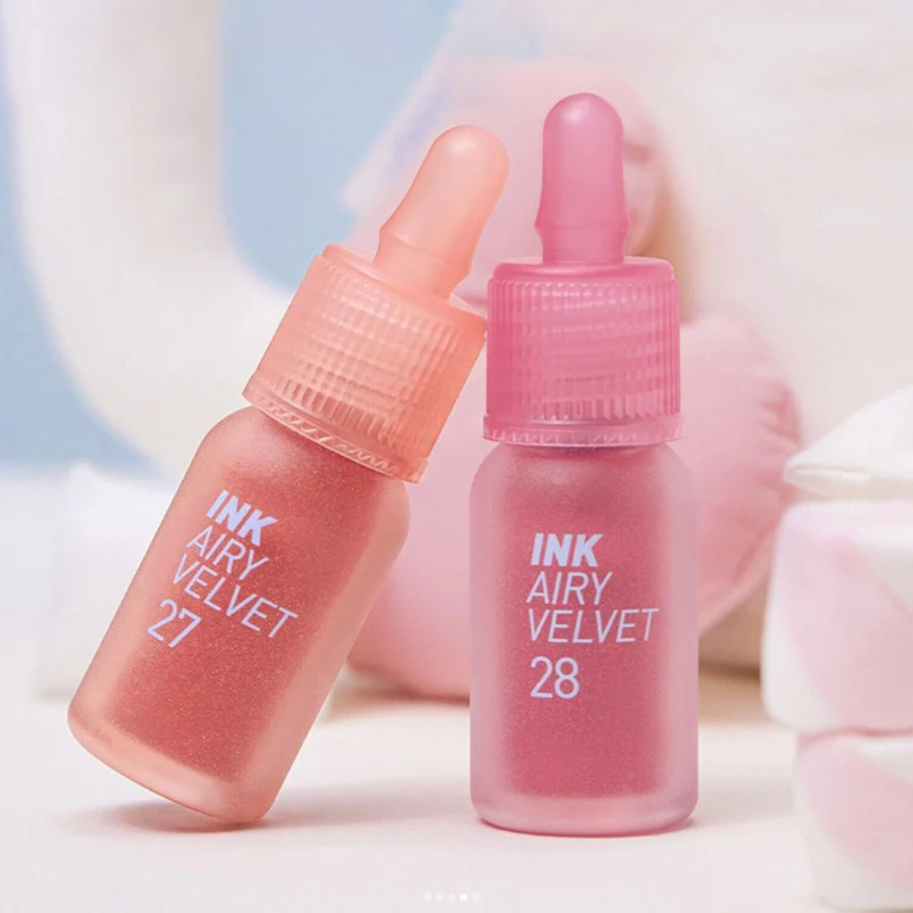 This lightweight lip tint offers a plush, airy texture that glides on effortlessly, providing vivid color with a semi-matte finish.