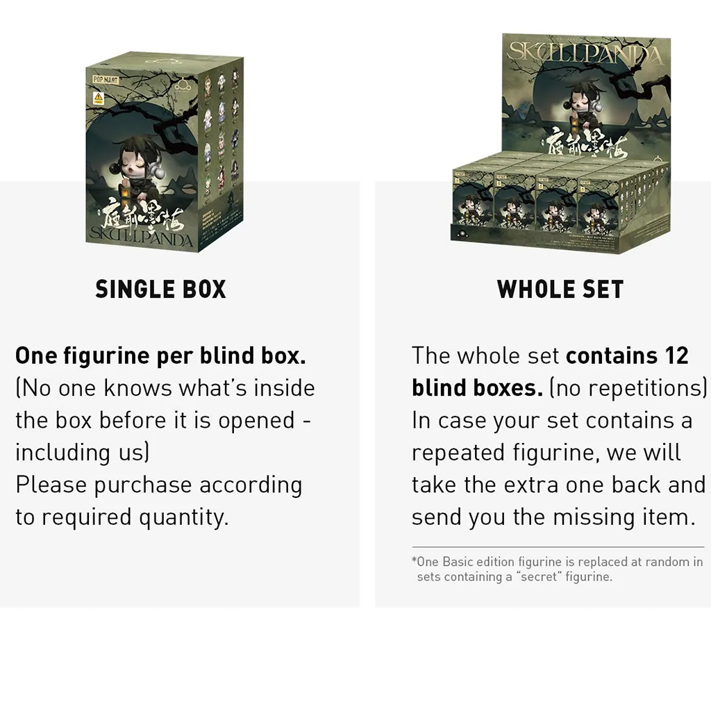 SKULLPANDA The Ink Plum Blossom Series Figures 1pc