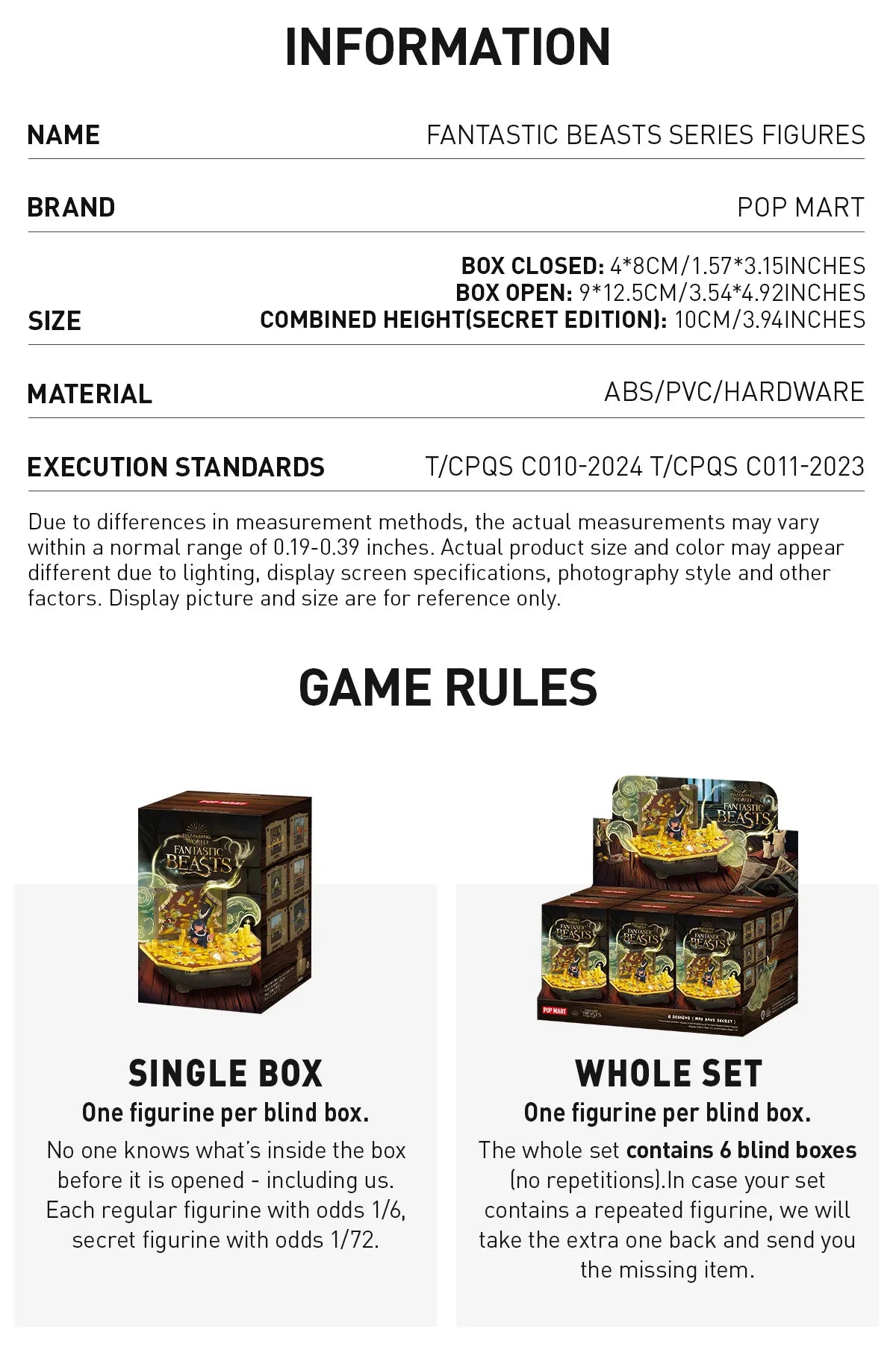 POP MART Fantastic Beasts Series Figures Blind Box