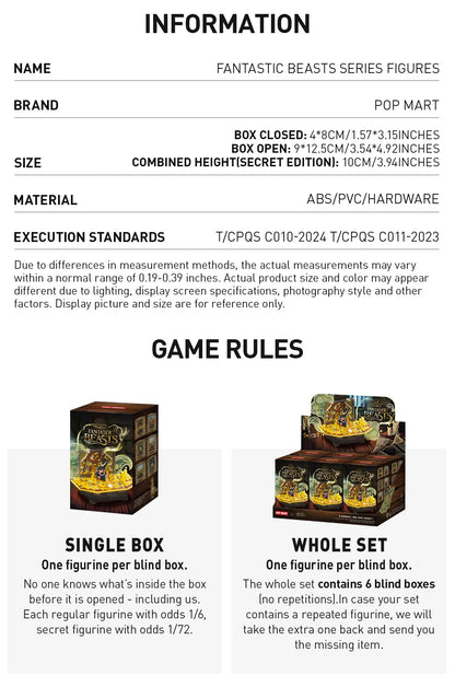 POP MART Fantastic Beasts Series Figures Blind Box