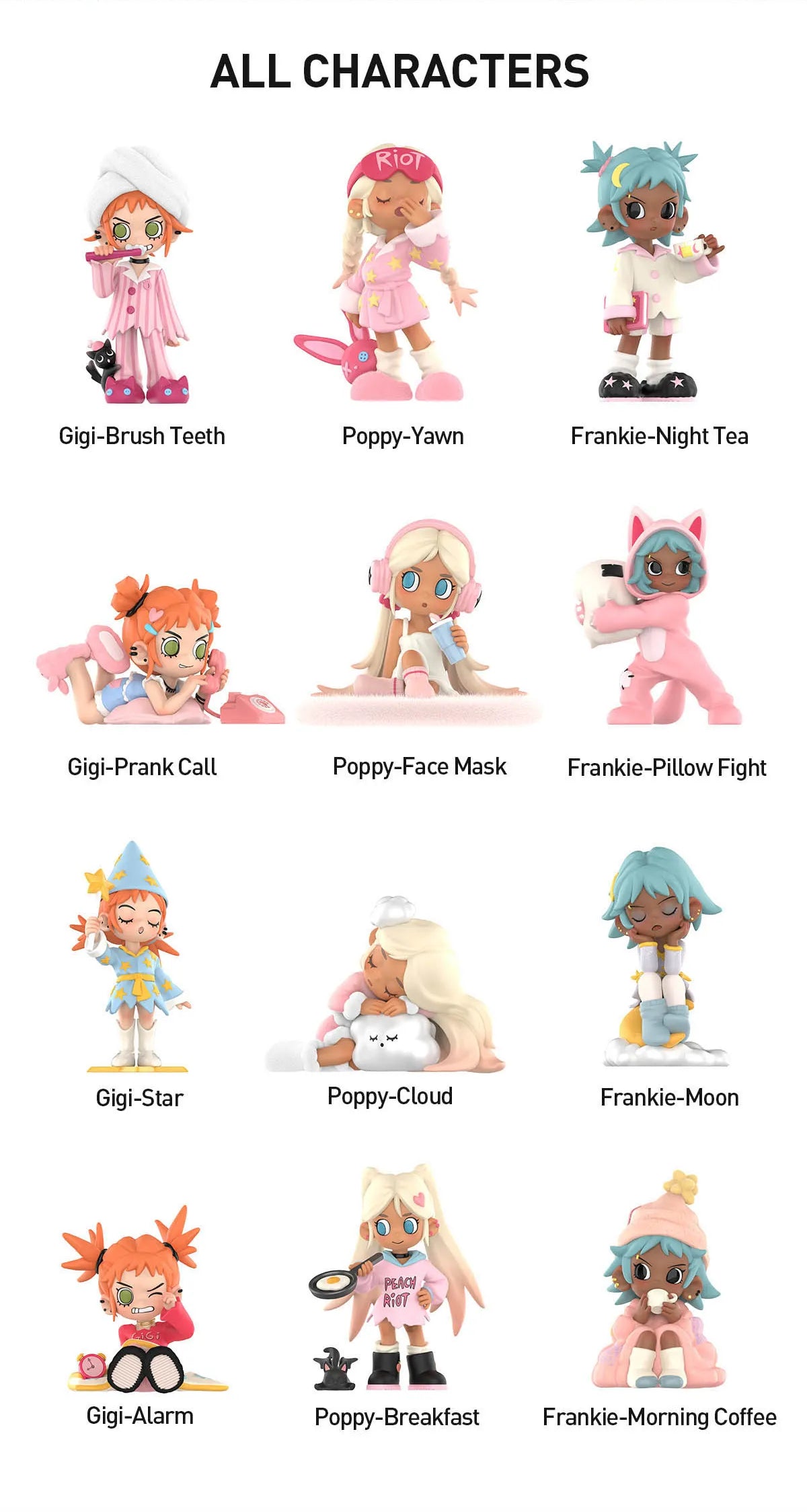 POP MART  Lil Peach Riot Sleepover Series Figures Blind box