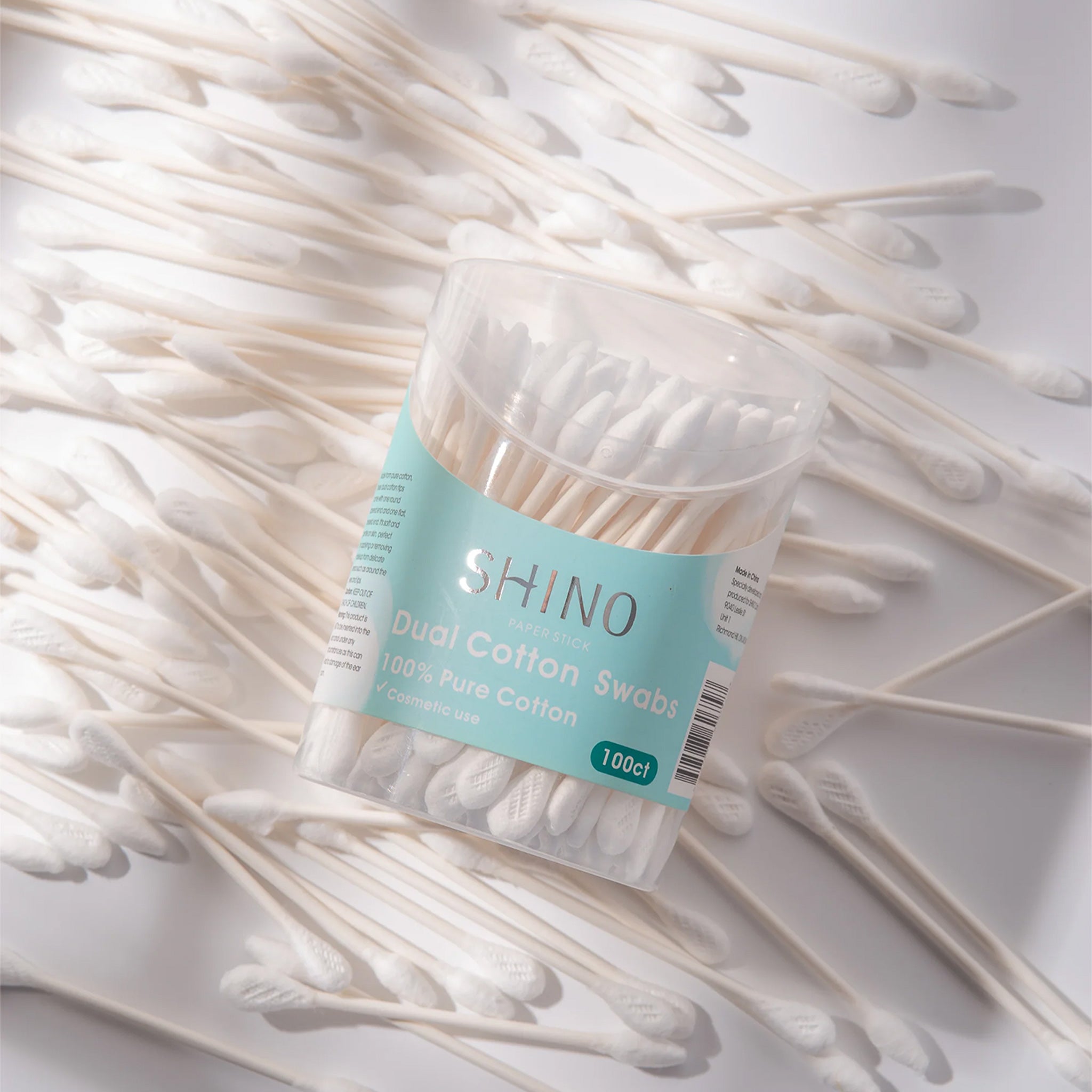 SHINO Dual 100% Organic Cotton Swabs