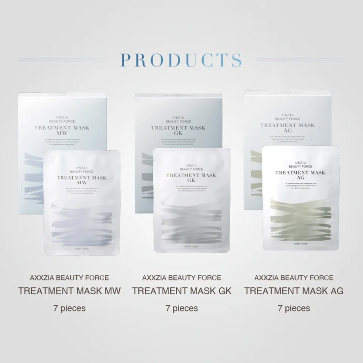 AXXZIA Beauty Force Treatment Mask 7pcs